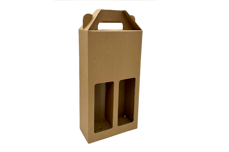 Double Wine Bottle Gift Box Kraft