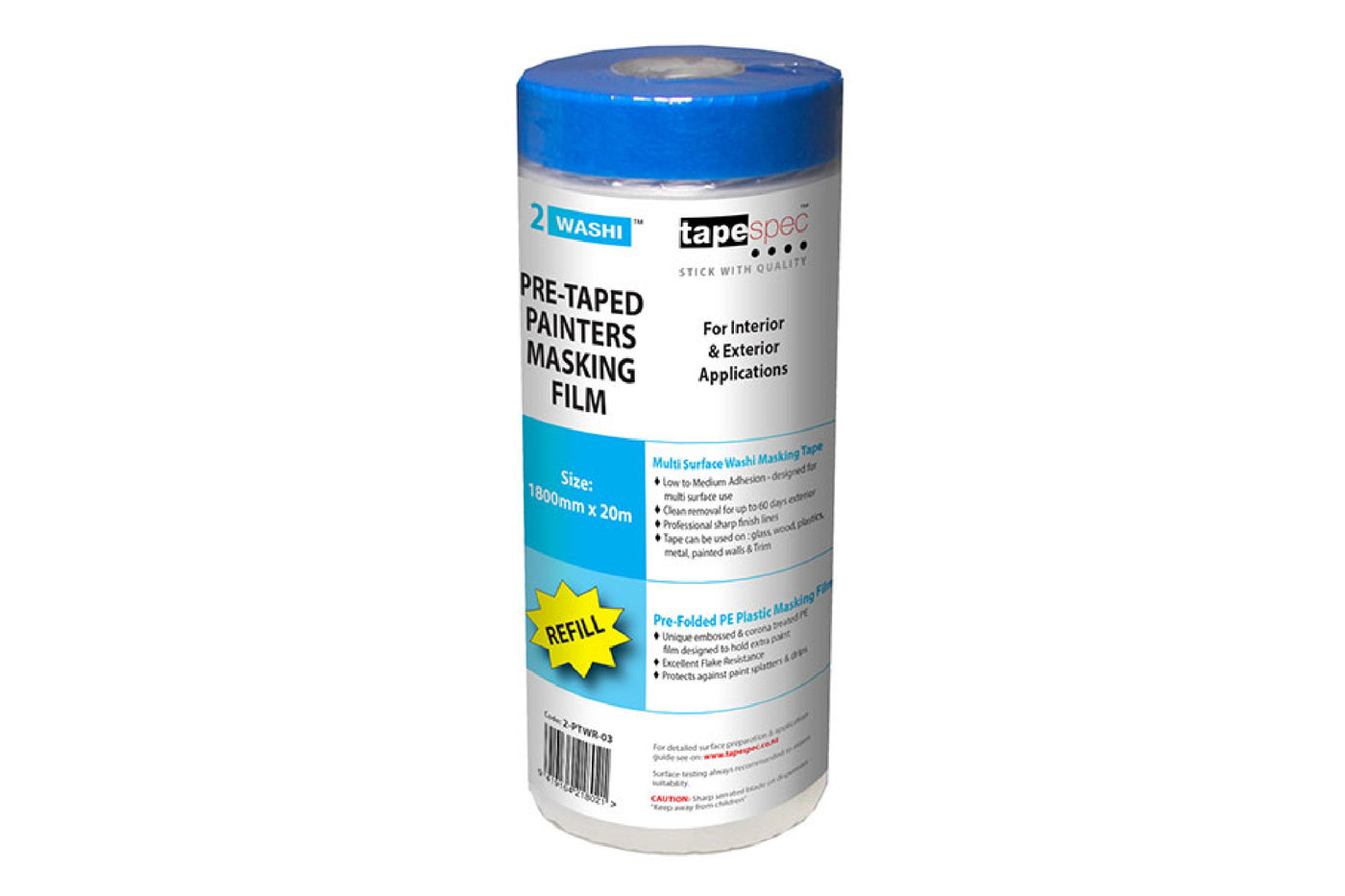 Pre folded resistant masking film for paint